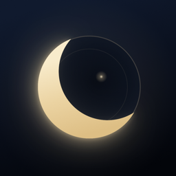 The Hush app icon: a crescent moon over a camera lens